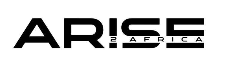 Black and White Arise 2 Africa logo