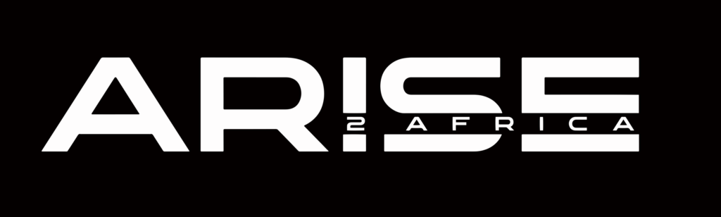 Black and White Arise 2 Africa logo