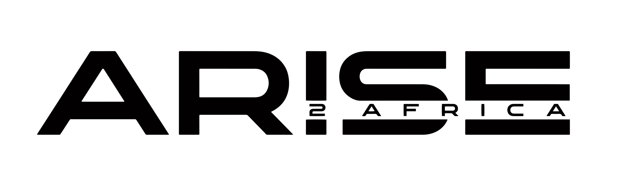 Black and White Arise 2 Africa logo